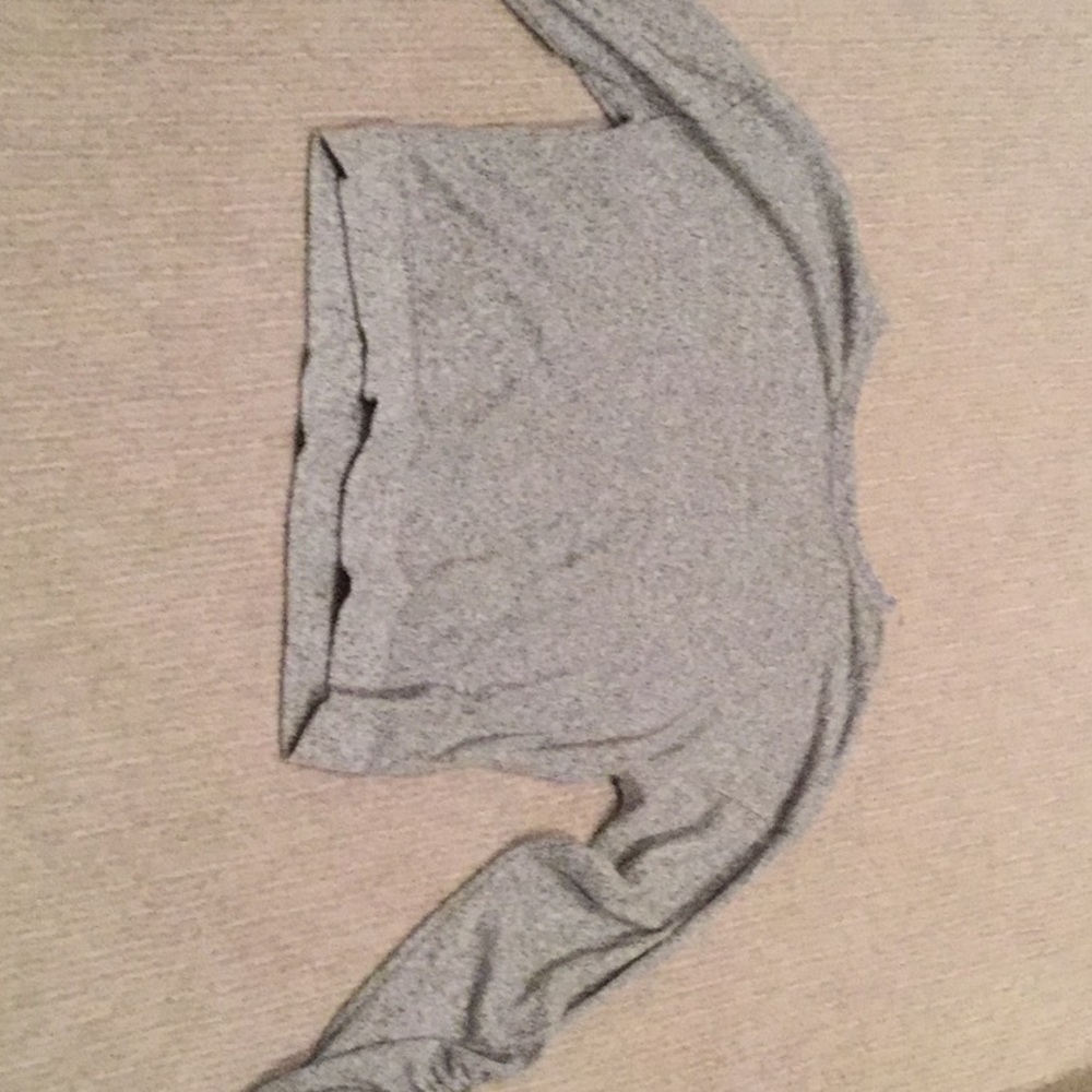 Gray zella long sleeve shirt (ruffled sleeves)